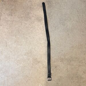 Chrome Hearts Black Leather Belt with Silver Buckle